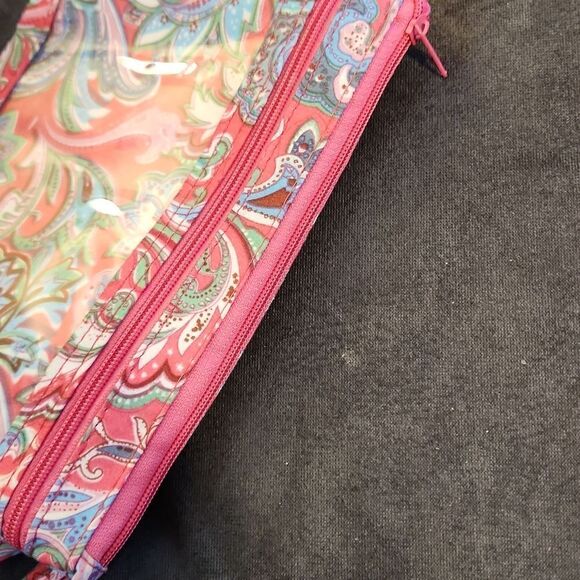 Paisley floral wristlet id card wallet purse clutch pink purse - Picture 6 of 10